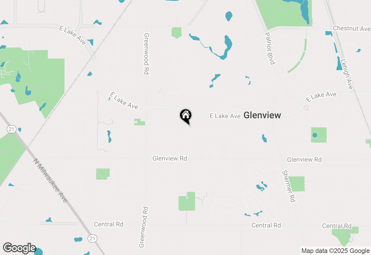 Map of 1139 Huber Lane, Glenview, IL 60025