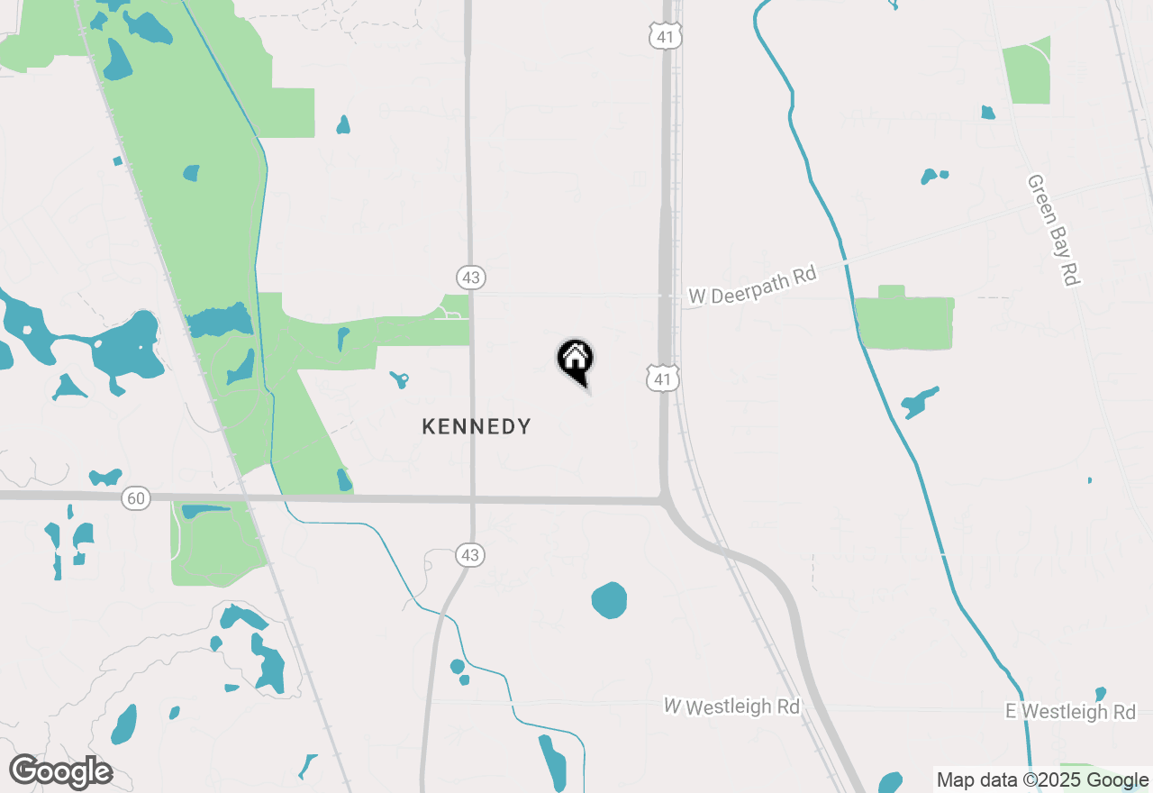 Map of 206 Warwick Road, Lake Forest, IL 60045