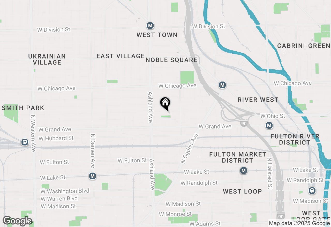 Map of 1464 W Ohio Street #1F, Chicago, IL 60642
