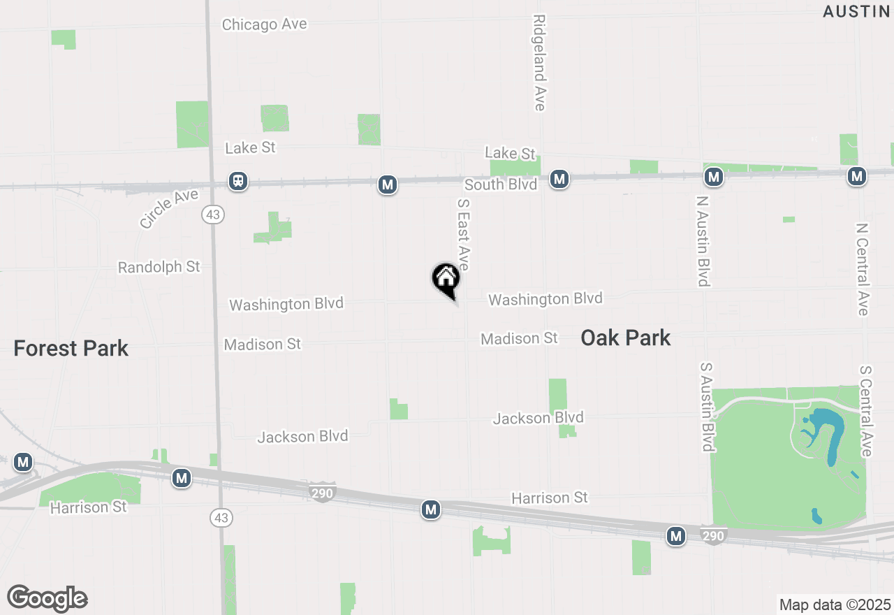 Map of 619 Washington Boulevard #1E, Oak Park, IL 60302