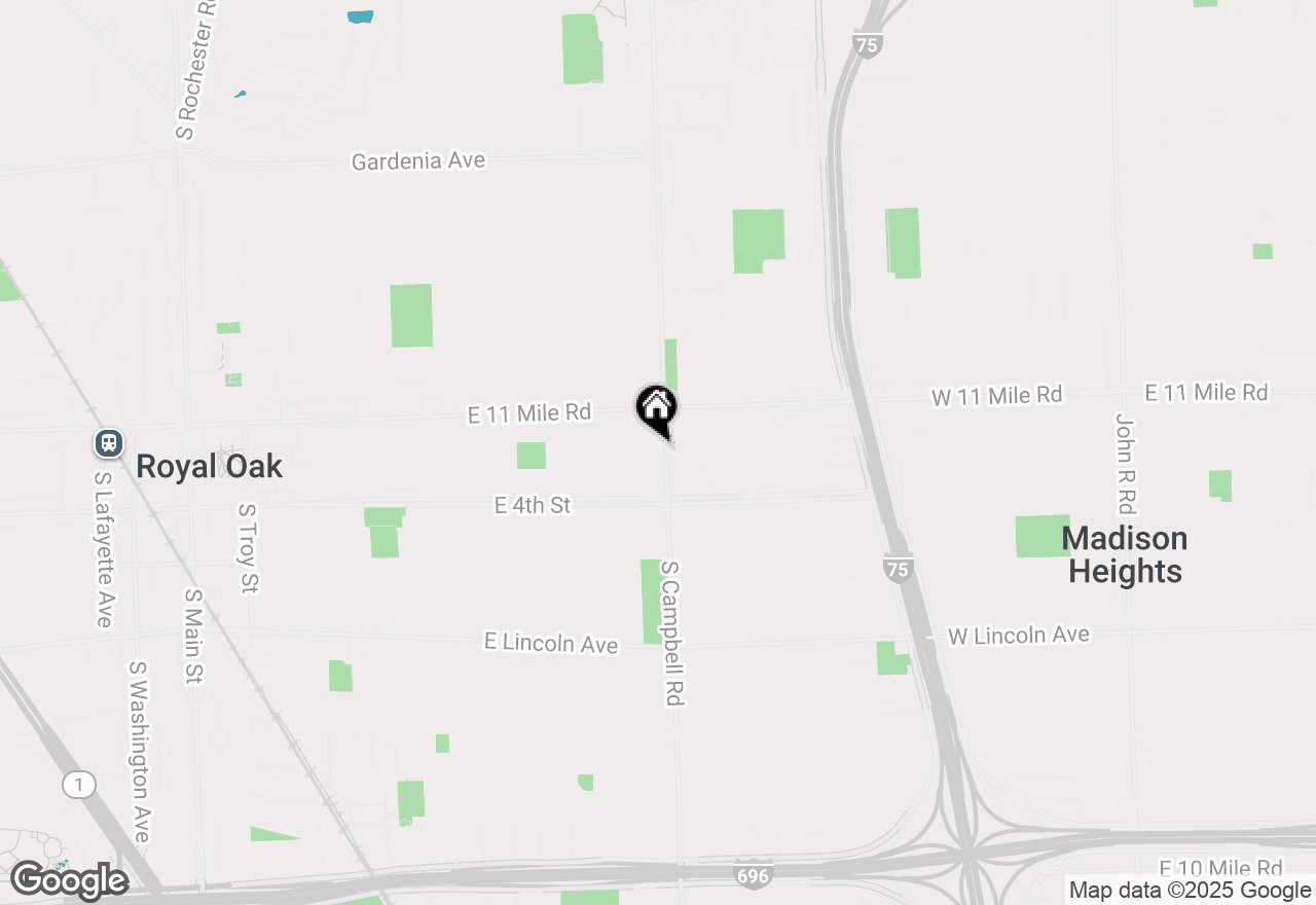 Map of 202 S Campbell Road, Royal Oak, MI 48067