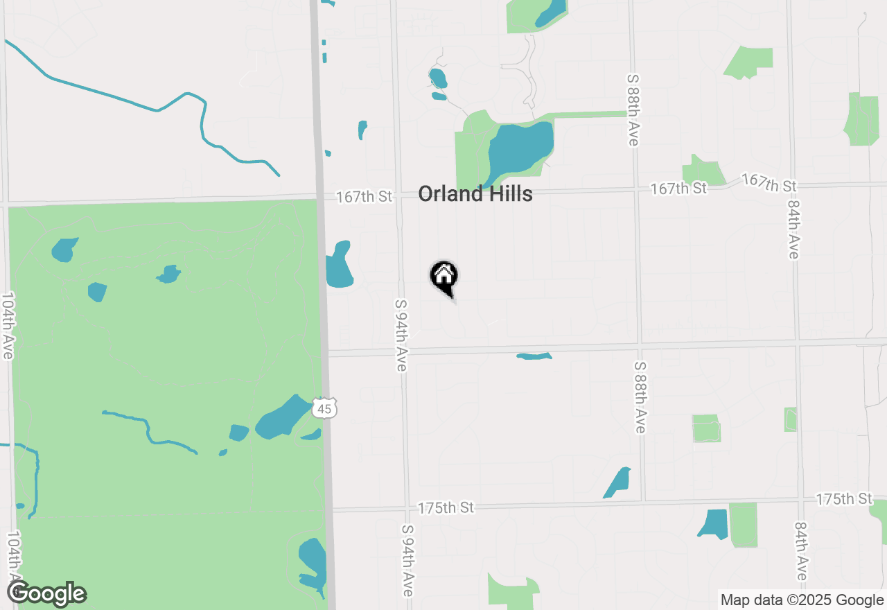 Map of 17001 93rd Avenue, Orland Hills, IL 60487