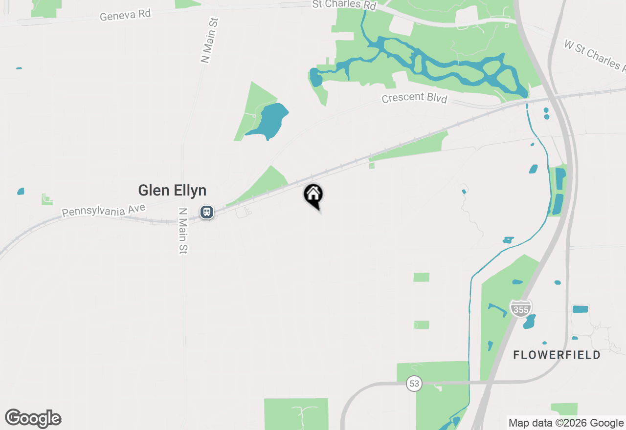 Map of 457 Taylor Avenue, Glen Ellyn, IL 60137