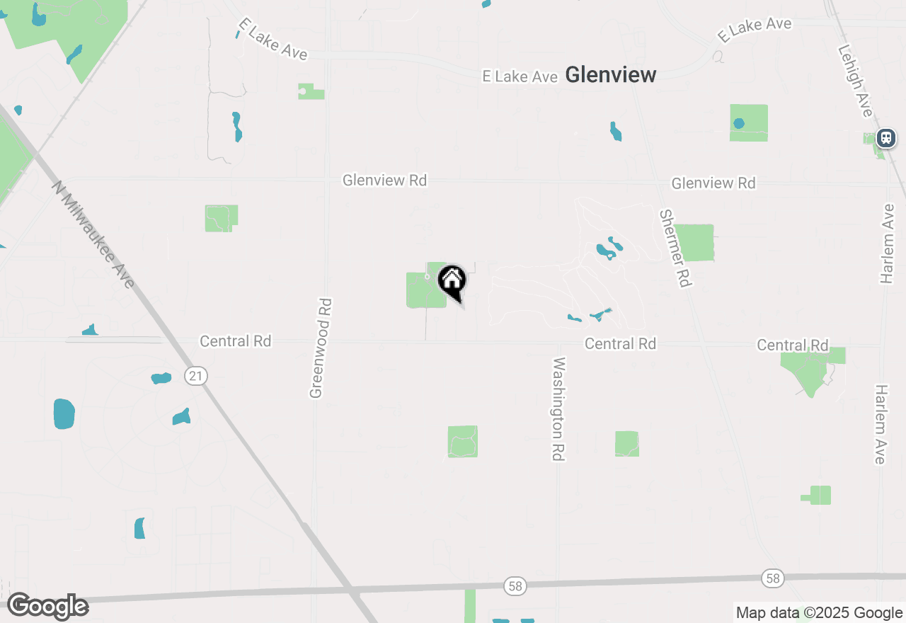 Map of 636 Clearview Drive, Glenview, IL 60025