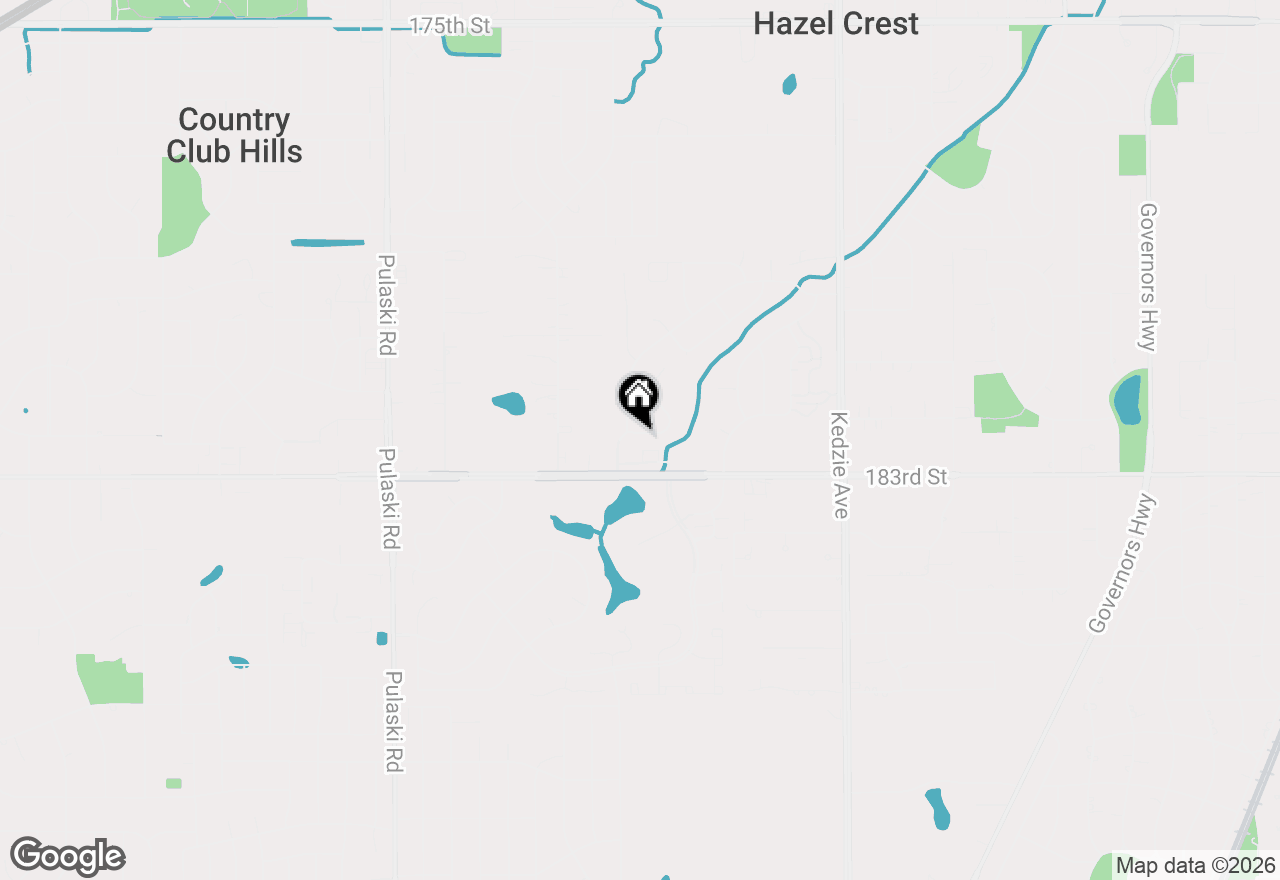 Map of 3553 Marseilles Lane, Hazel Crest, IL 60429