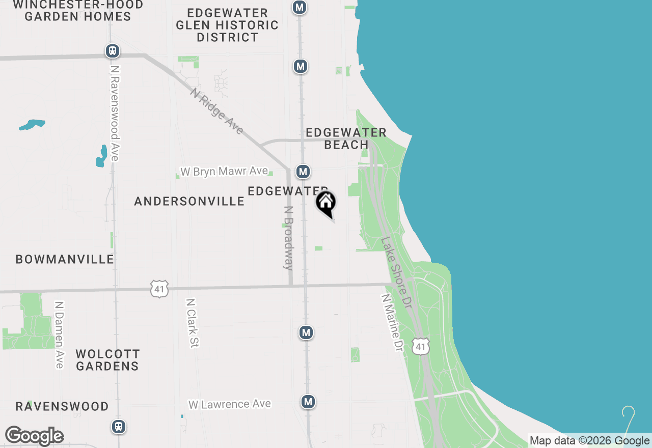 Map of 1044 W Balmoral Avenue #4C, Chicago, IL 60640
