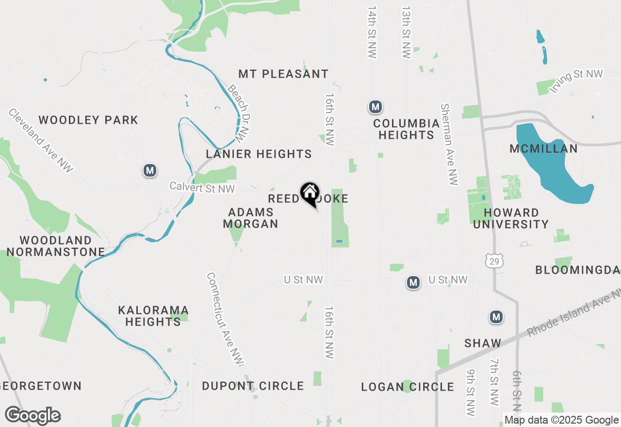 Map of 1660 Kalorama Road Nw, Washington, DC 20009