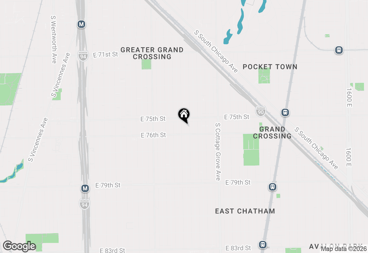 Map of 7532 S Saint Lawrence Avenue, Chicago, IL 60619