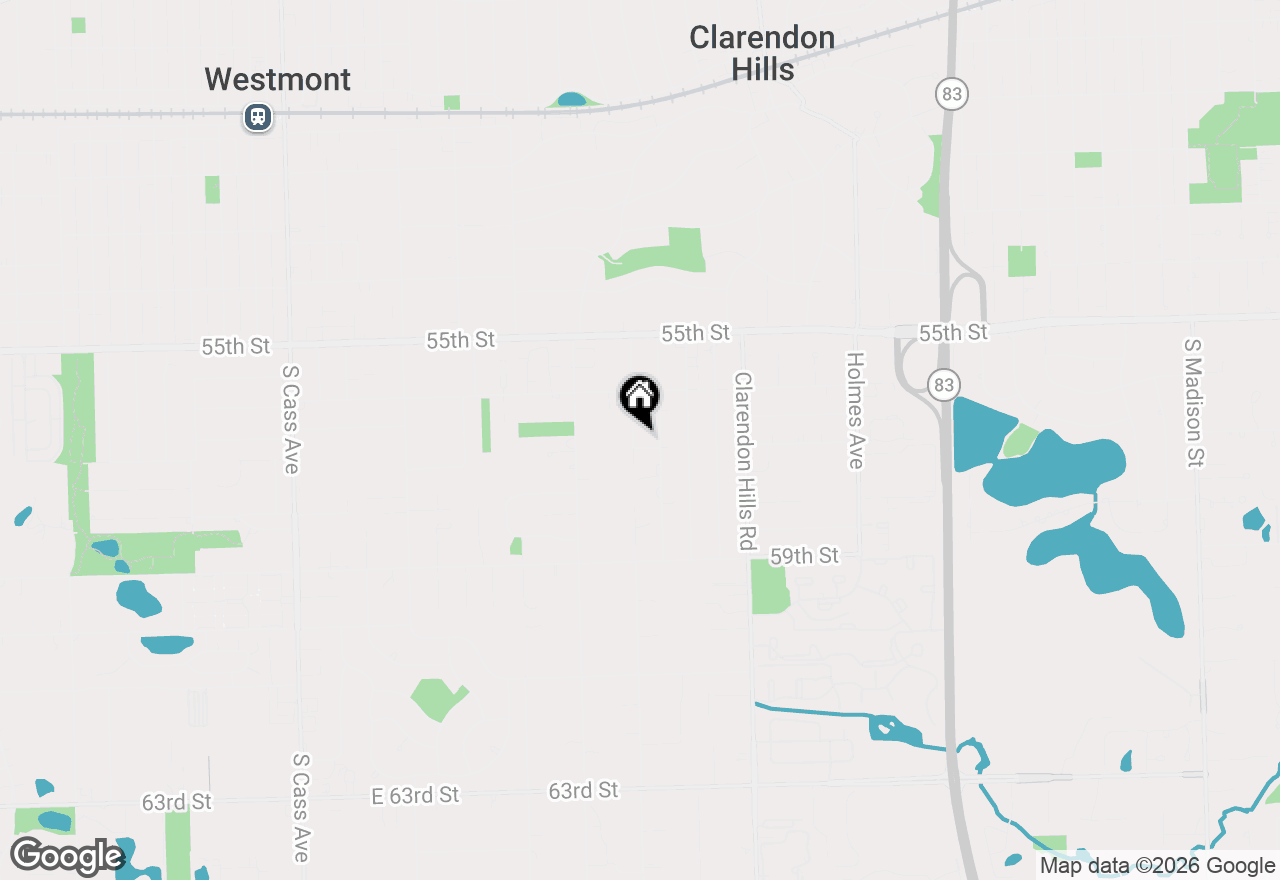 Map of 354 57th Street, Clarendon Hills, IL 60514