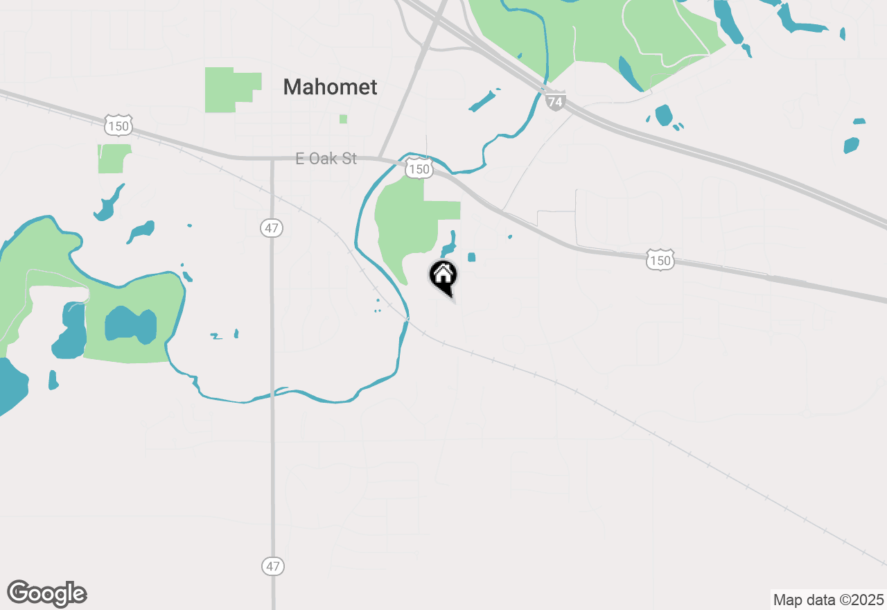 Map of 1106 Riverside Court, Mahomet, IL 61853