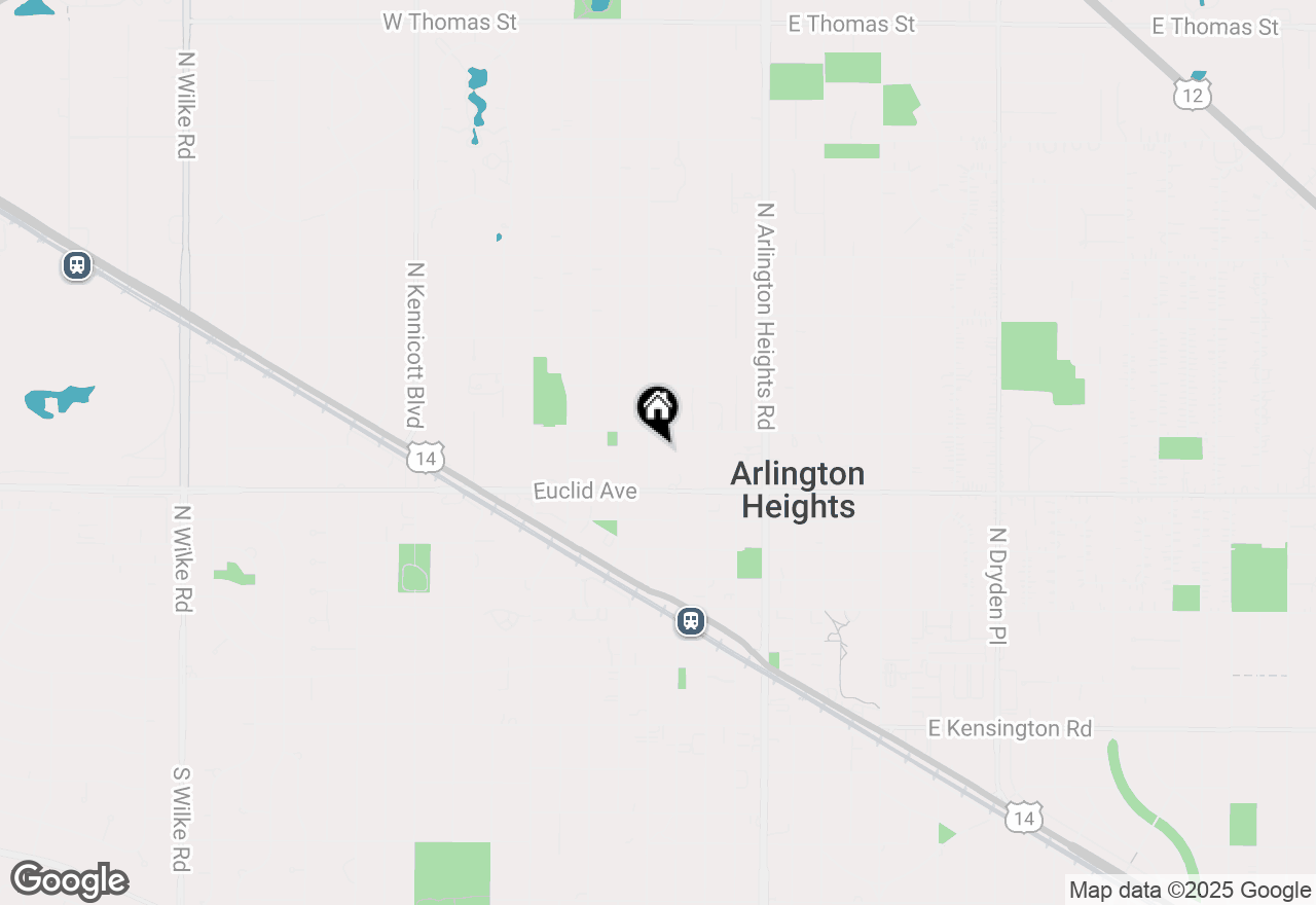 Map of 631 N Highland Avenue, Arlington Heights, IL 60004