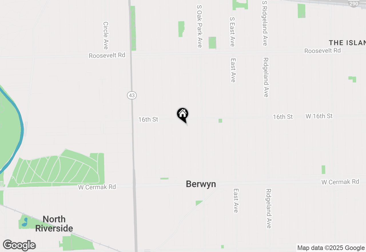 Map of 1622 Kenilworth Avenue, Berwyn, IL 60402