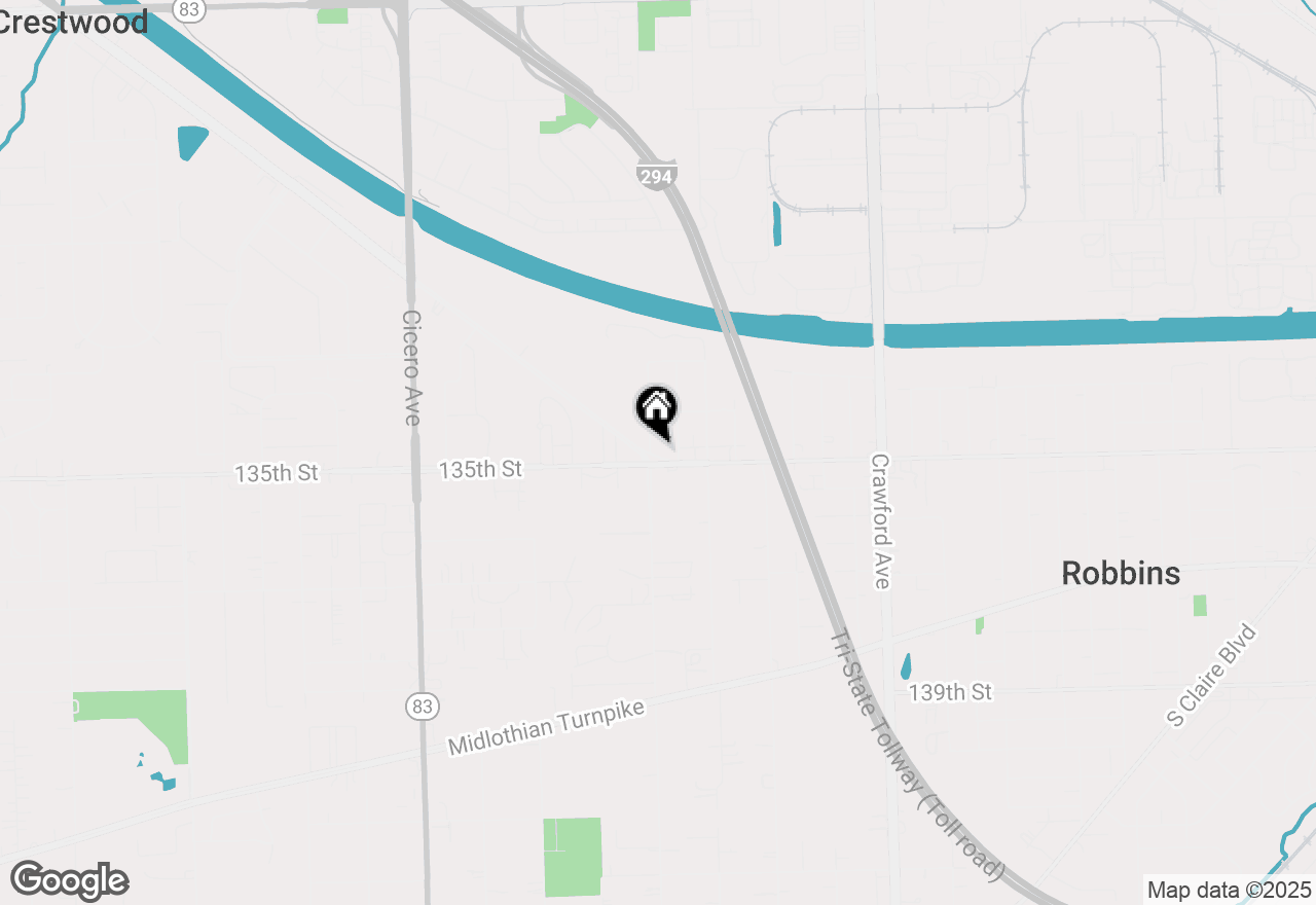 Map of 13835 S Kostner Avenue, Crestwood, IL 60418