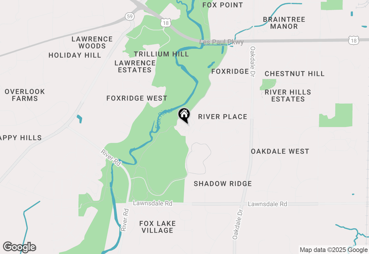 Map of 2424 Fox River Pkwy #E, Waukesha, WI 53189