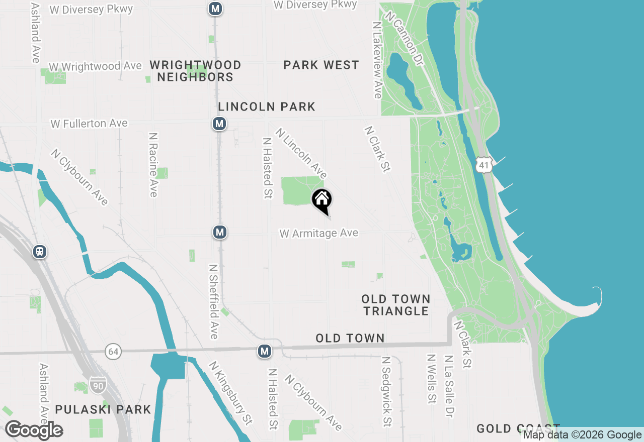 Map of 2036 N Larrabee Street #8208, Chicago, IL 60614