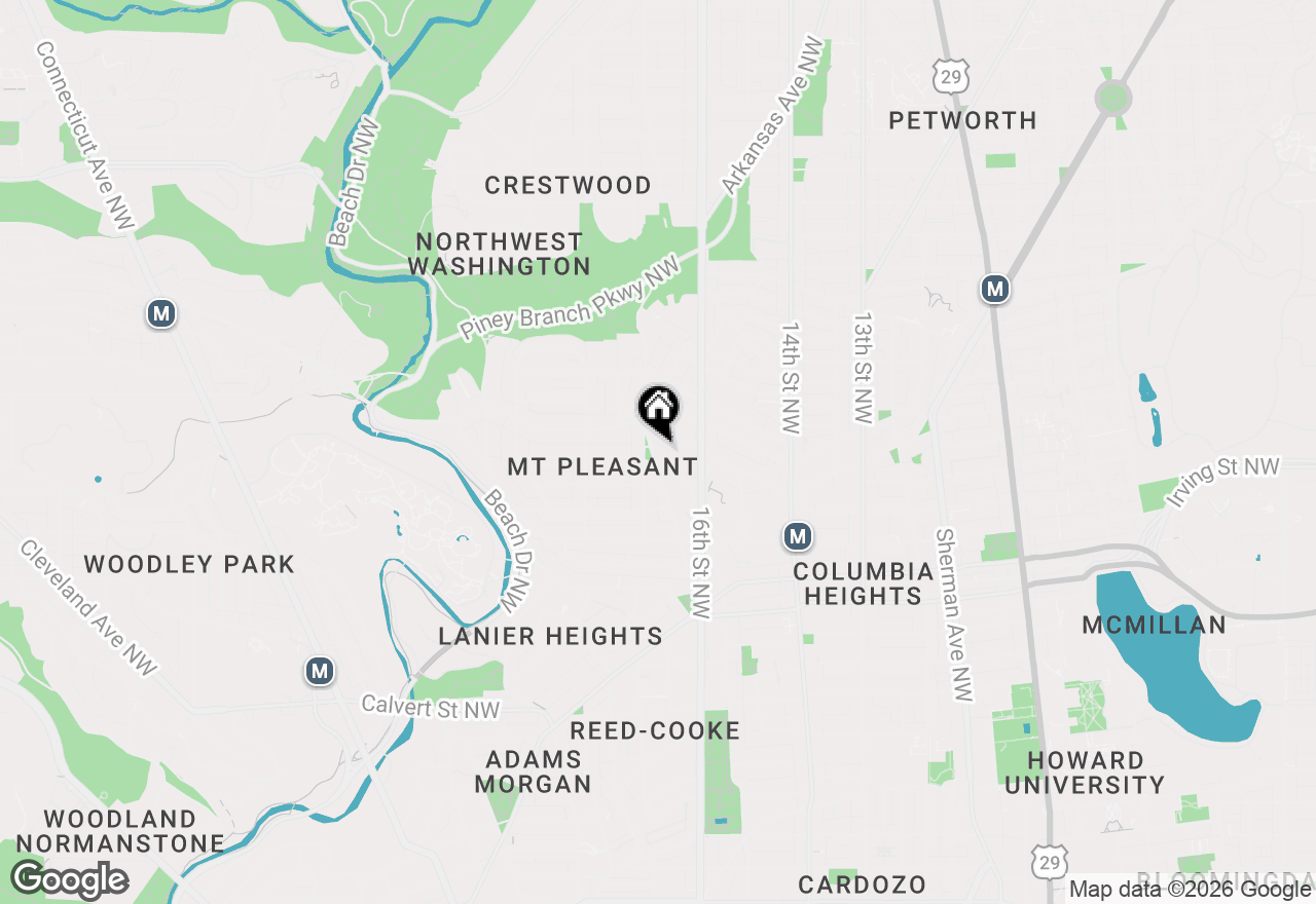 Map of 3215 Mount Pleasant Street Nw #201, Washington, DC 20010