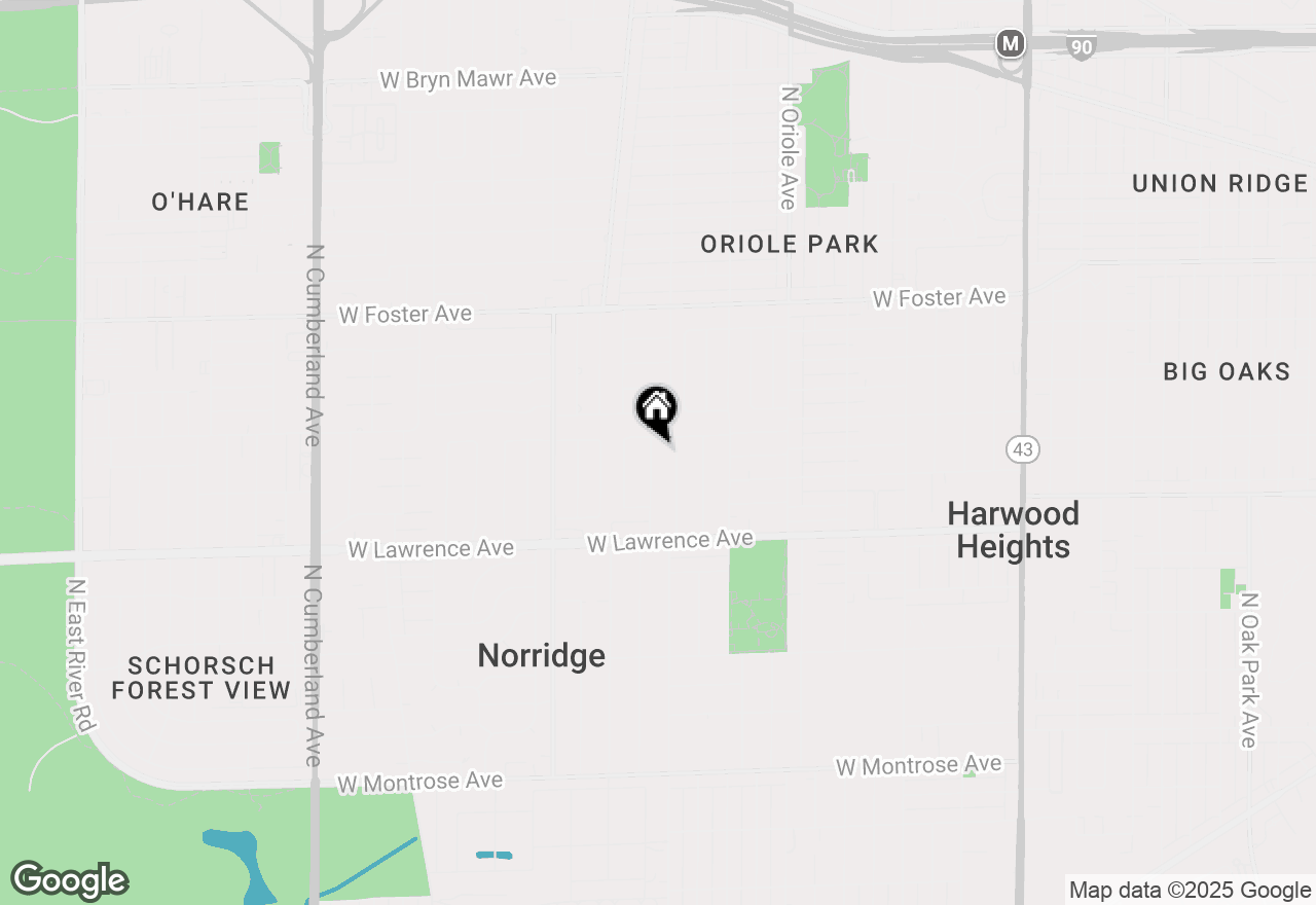 Map of 4933 N Opal Avenue, Norridge, IL 60706