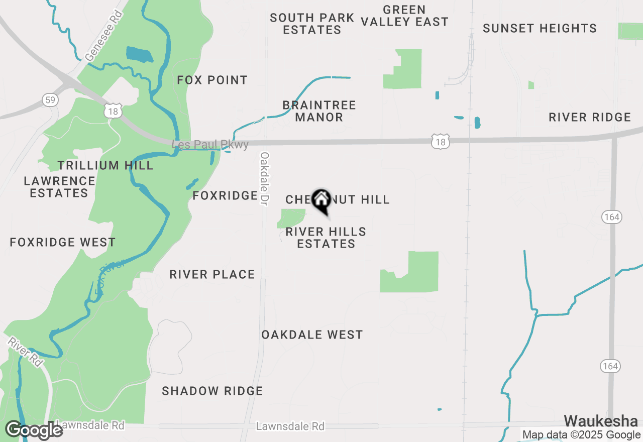 Map of 1009 Parkton Dr, Waukesha, WI 53189