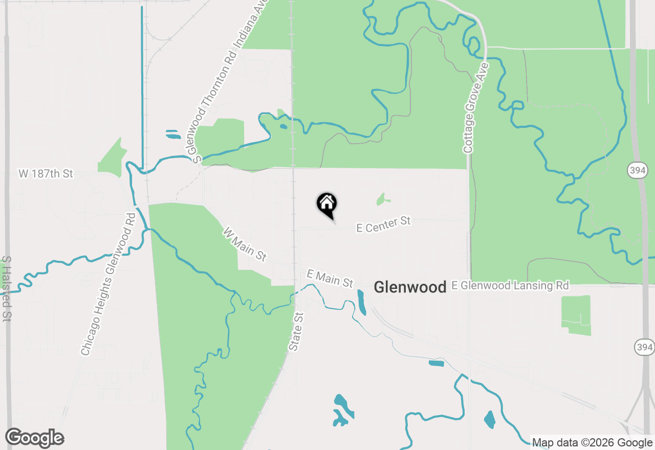 Map of 105 E Center Street, Glenwood, IL 60425