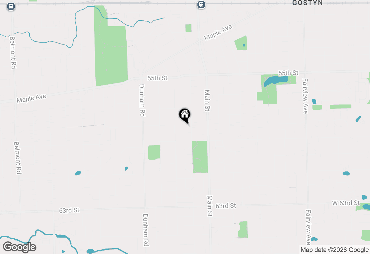 Map of 1117 Jefferson Avenue, Downers Grove, IL 60516