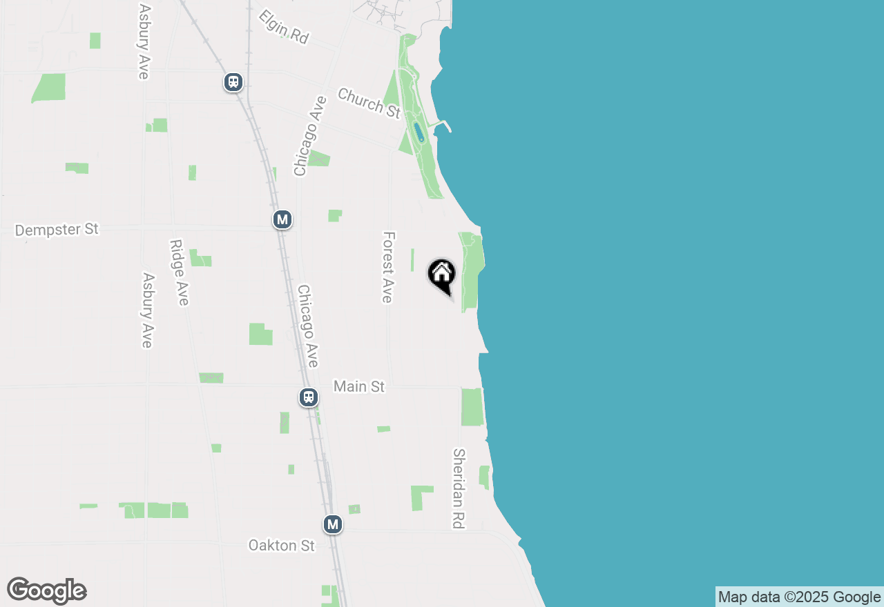 Map of 1103 Sheridan Road, Evanston, IL 60202