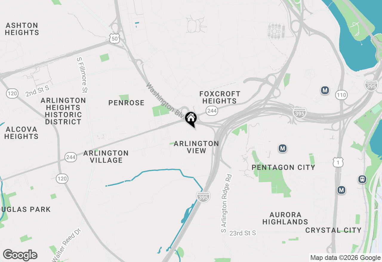 Map of 1638 10th Street S, Arlington, VA 22204