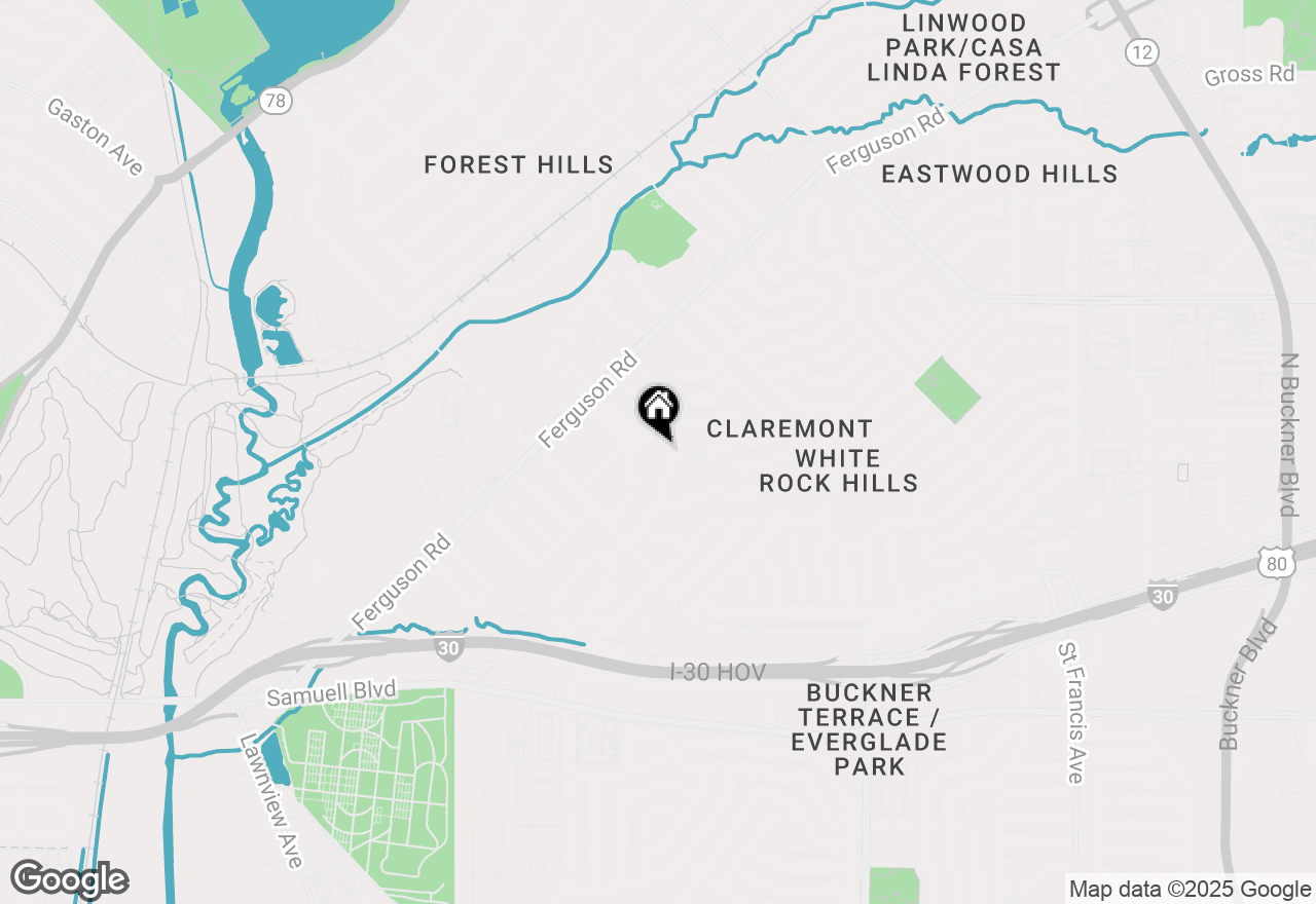 Map of 8115 Claremont Drive, Dallas, TX 75228