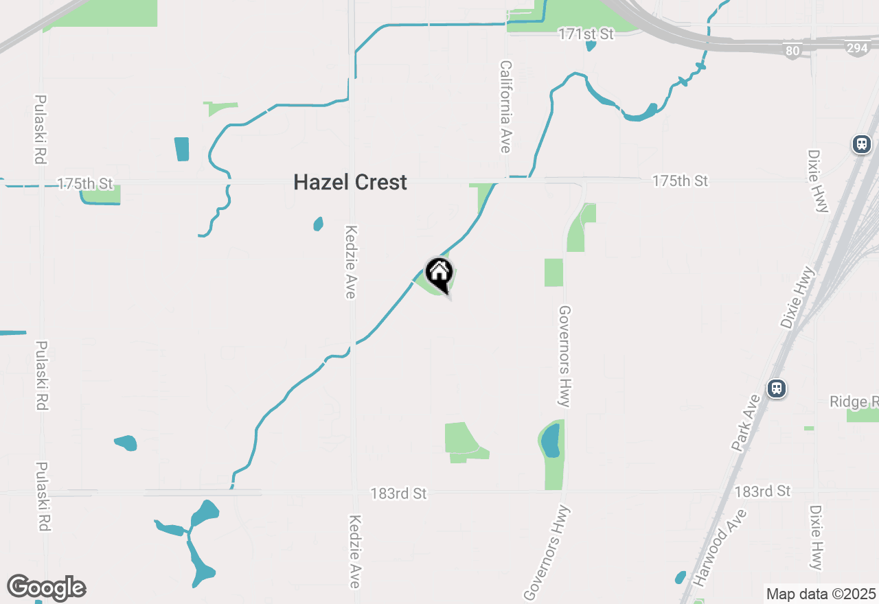 Map of 17809 Oakwood Drive, Hazel Crest, IL 60429