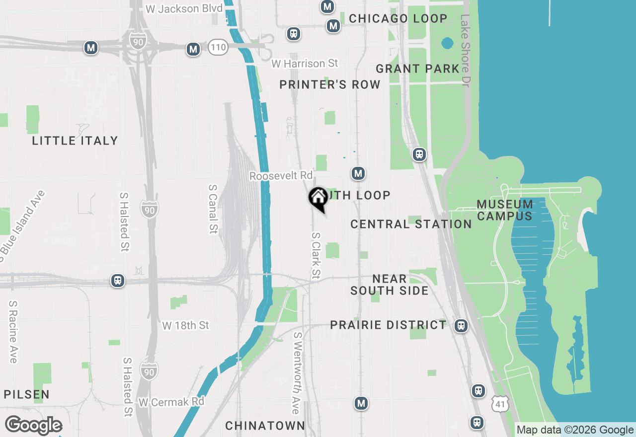 Map of 1341 S Clark Street, Chicago, IL 60605