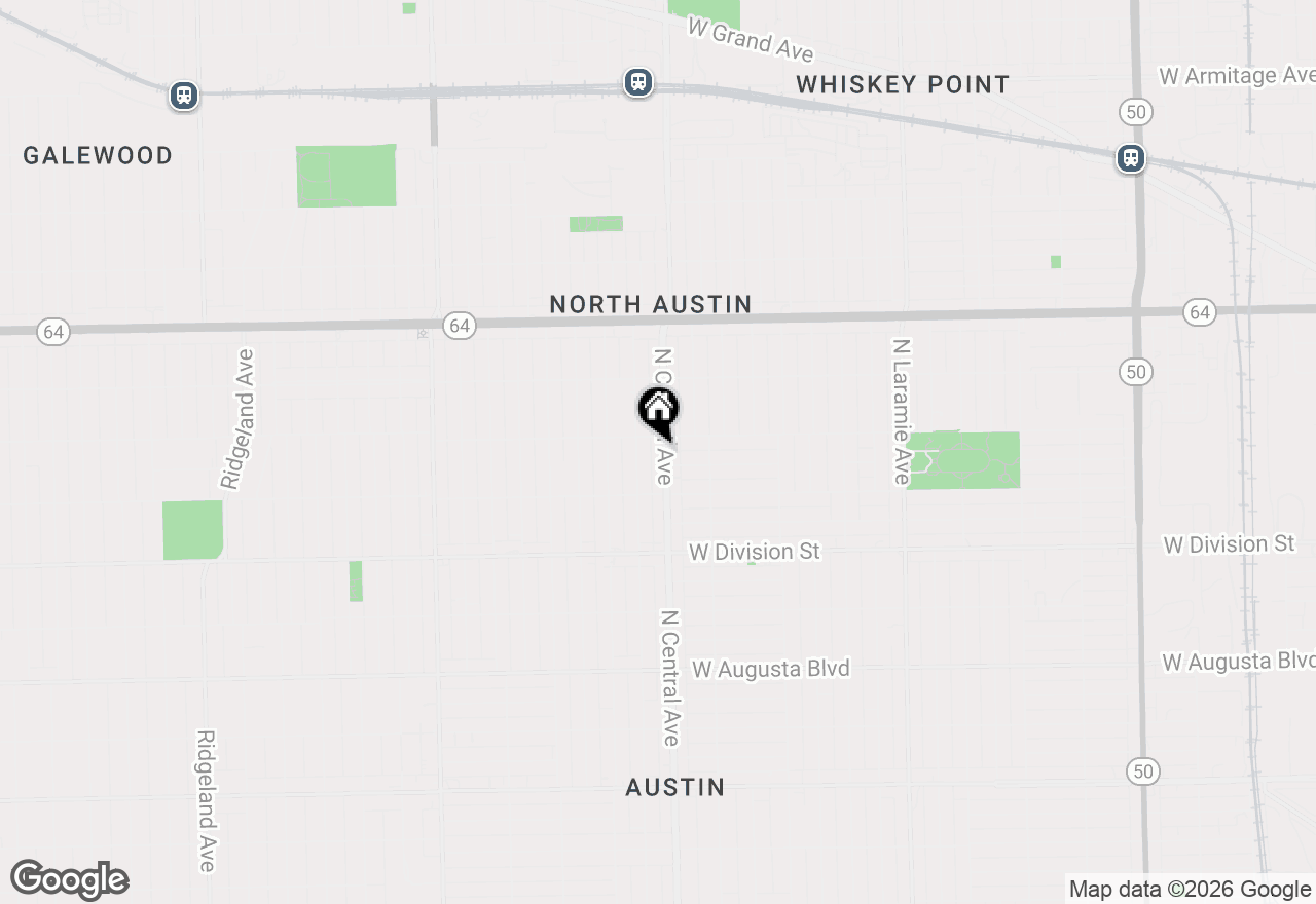 Map of 1344 N Central Avenue, Chicago, IL 60651