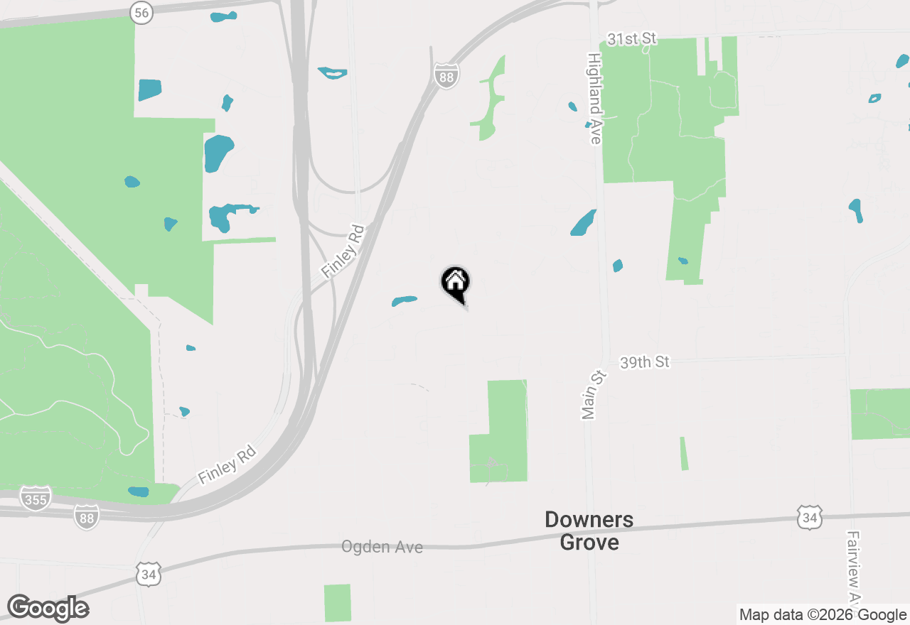 Map of 1401 Golden Bell Court, Downers Grove, IL 60515