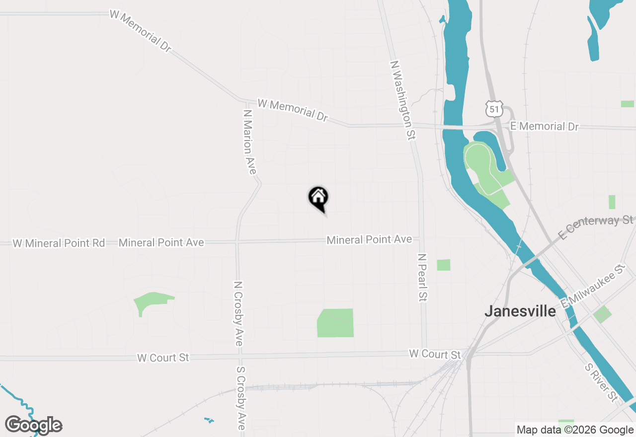 Map of 541 N Arch Street, Janesville, WI 53548