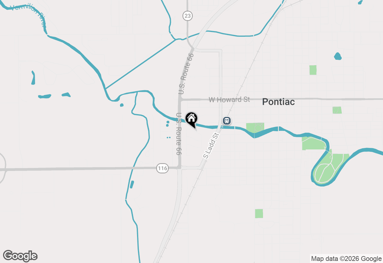 Map of 18 Oakwood Drive, Pontiac, IL 61764