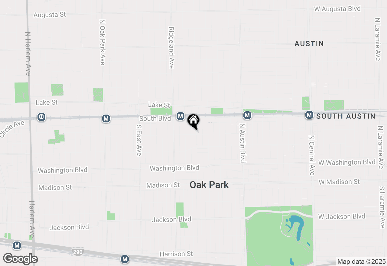 Map of 143 S Harvey Avenue, Oak Park, IL 60302