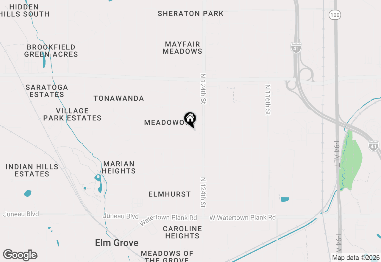 Map of 1800 Fairfax Dr, Elm Grove, WI 53122