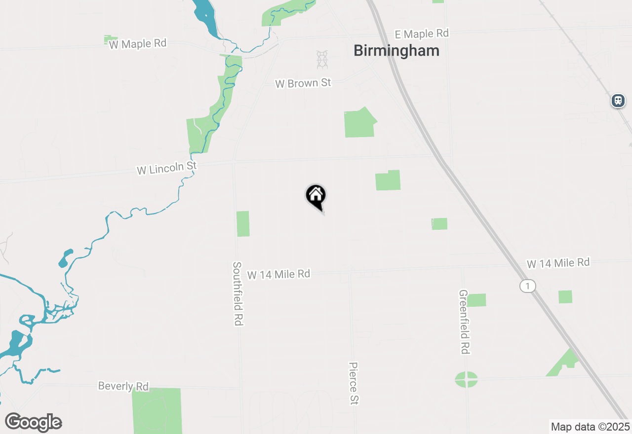 Map of 1562 S Bates Street, Birmingham, MI 48009