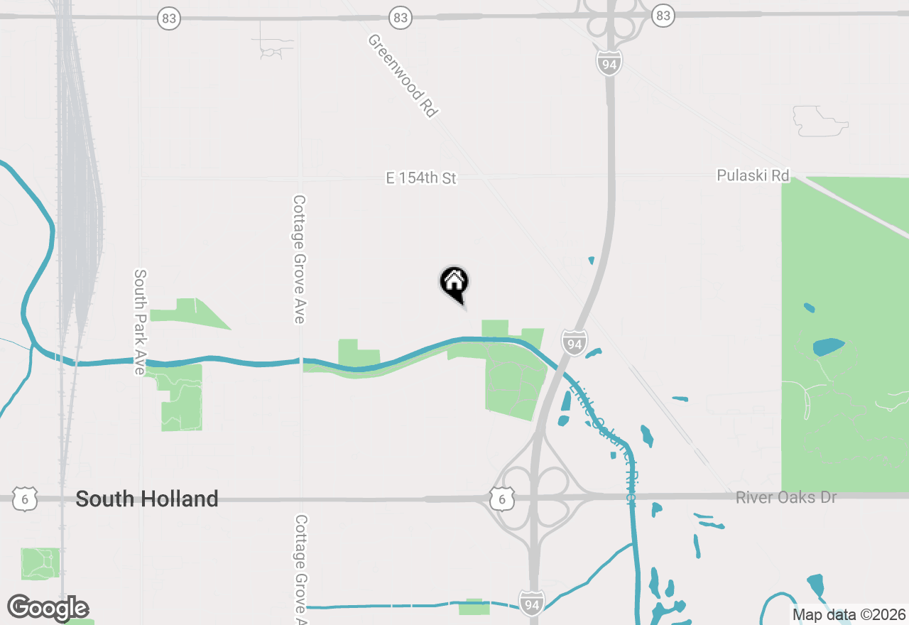 Map of 15722 Woodlawn East Avenue, South Holland, IL 60473