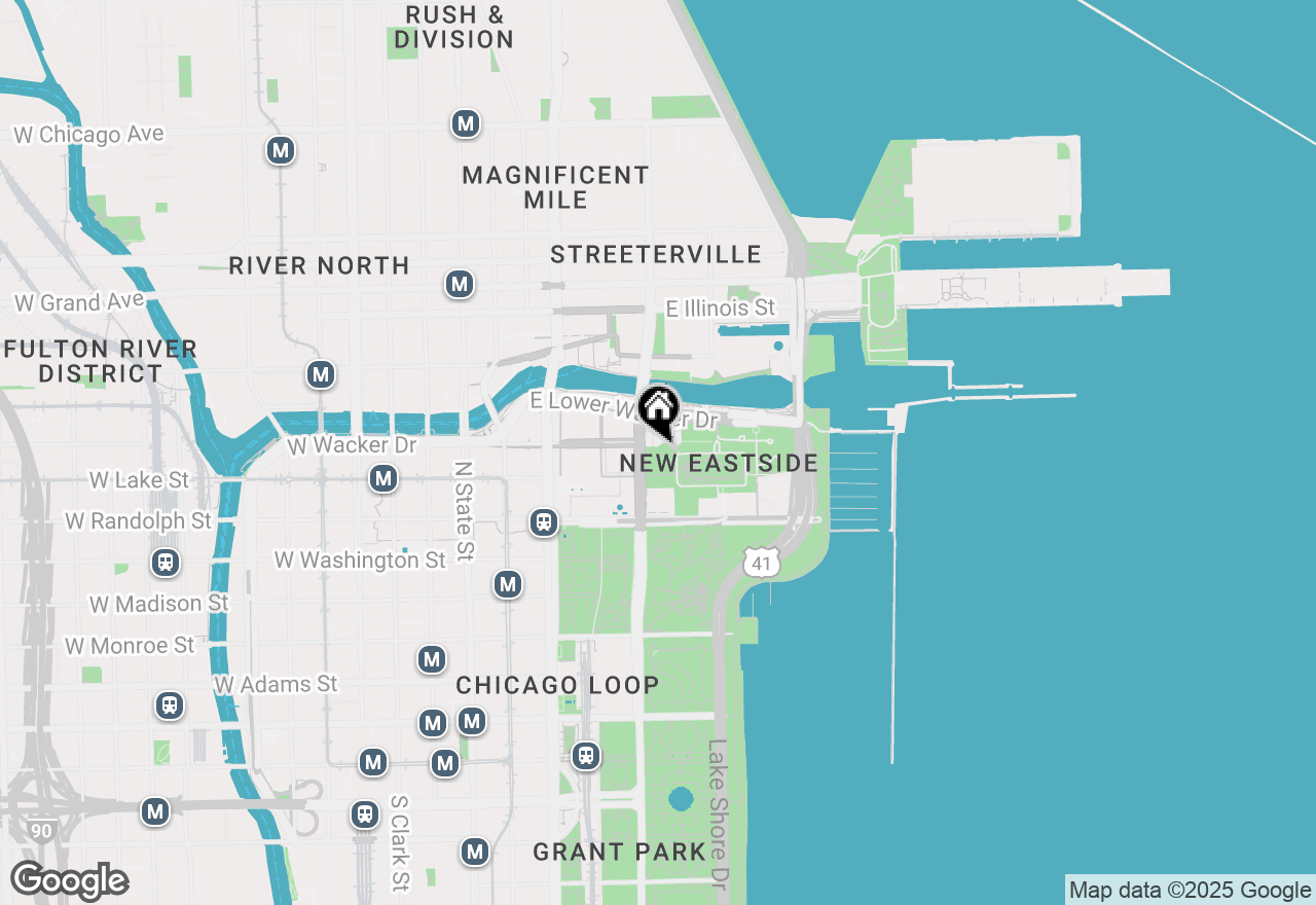 Map of 225 N Columbus Drive #7708, Chicago, IL 60601