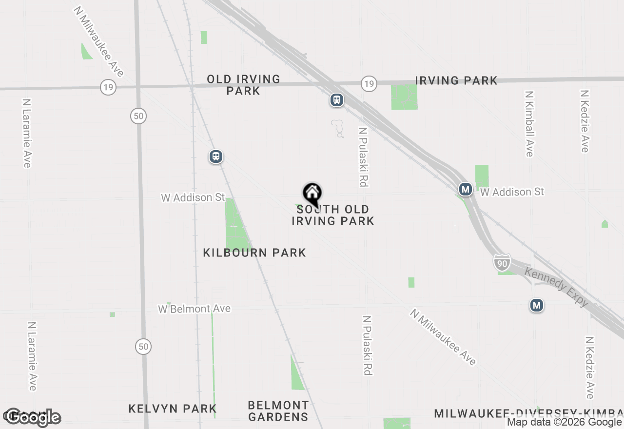 Map of 3507 N Keeler Avenue #2N, Chicago, IL 60641