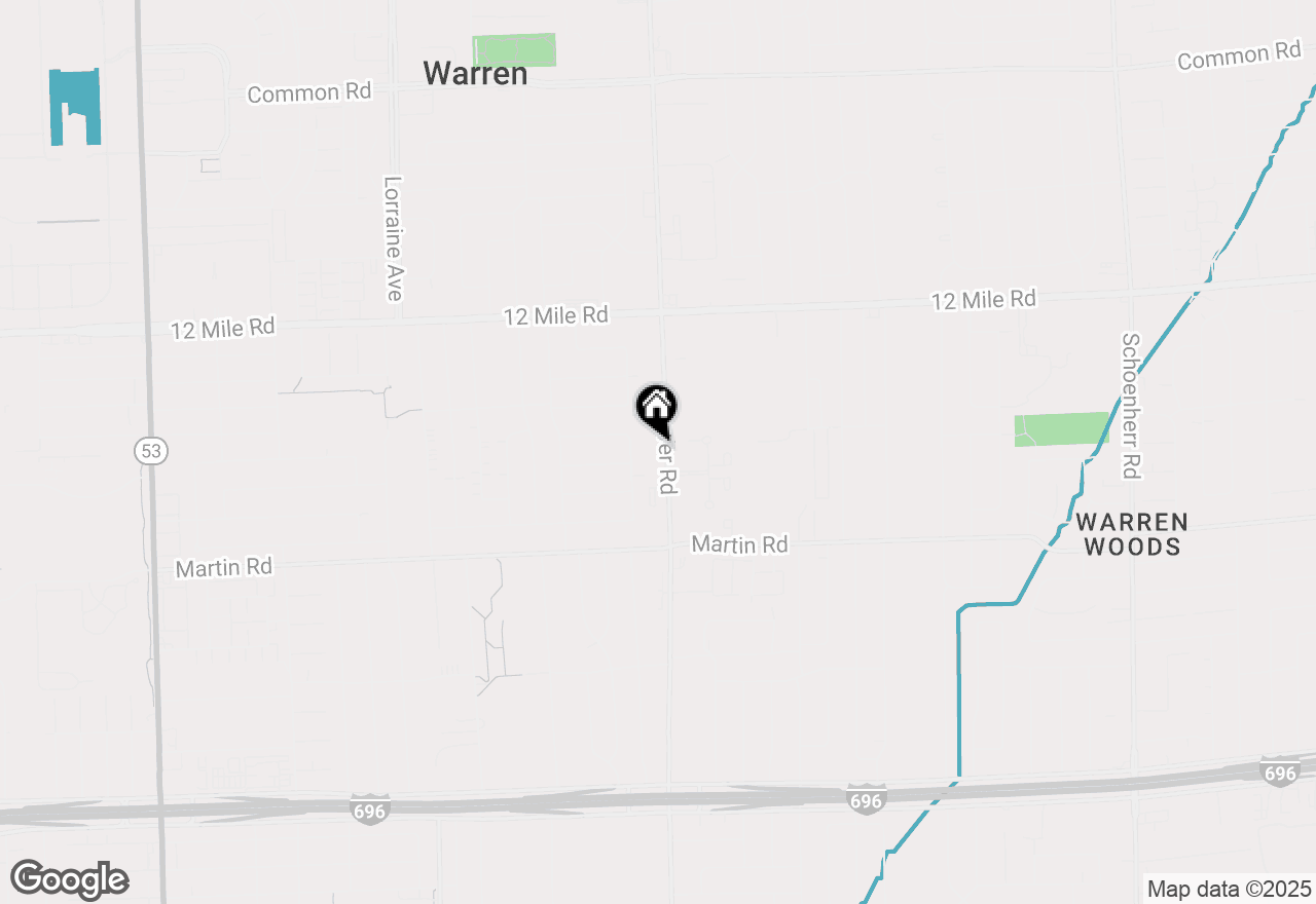 Map of 28363 Hoover Road, Warren, MI 48093