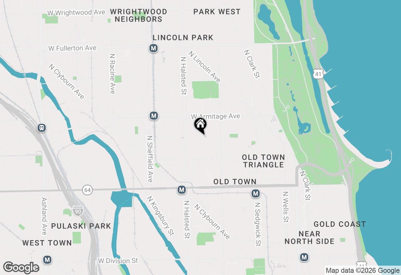 Map of 1878 N Orchard Street, Chicago, IL 60614