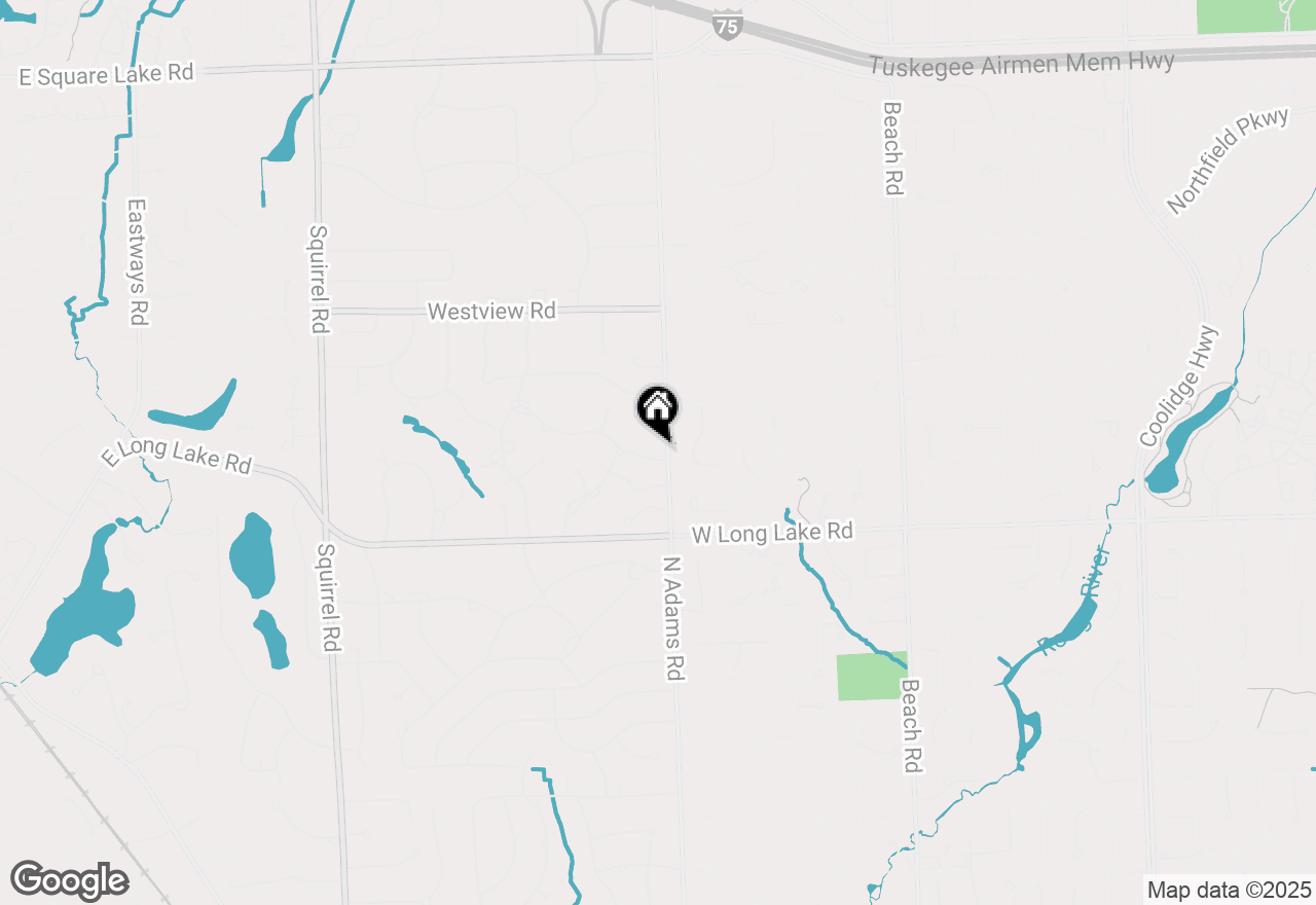 Map of 1093 Greentree Road, Bloomfield Hills, MI 48304