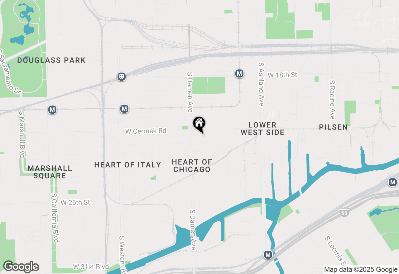 Map of 1932 W 22nd Place, Chicago, IL 60608