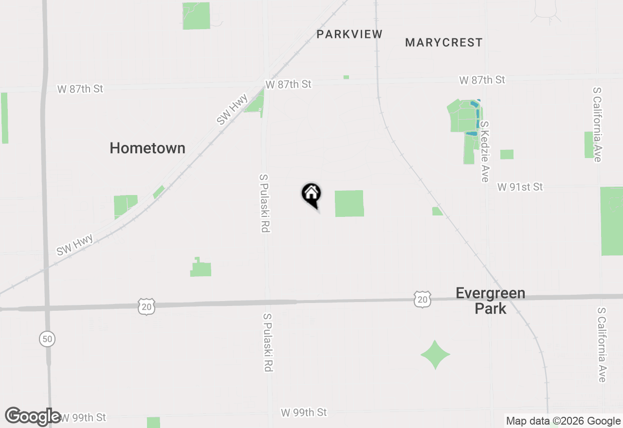 Map of 9157 S Avers Avenue, Evergreen Park, IL 60805
