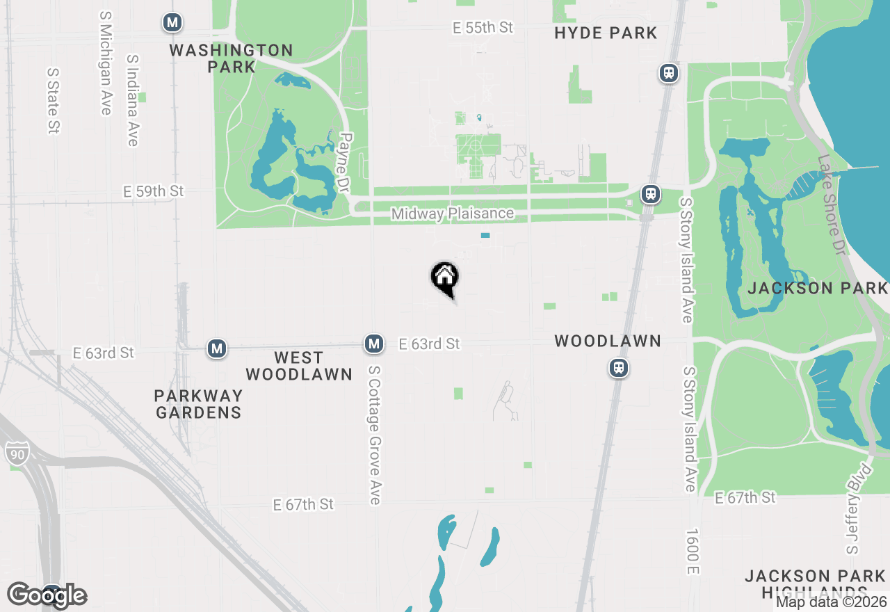 Map of 965 E 62nd Street #1, Chicago, IL 60637