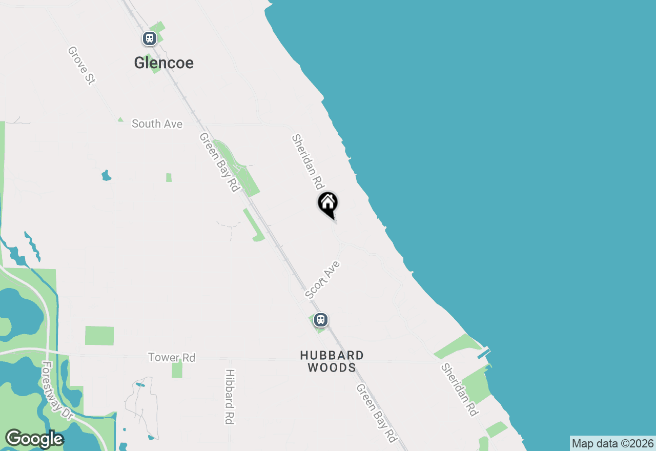 Map of 160 N Sheridan Road, Glencoe, IL 60022