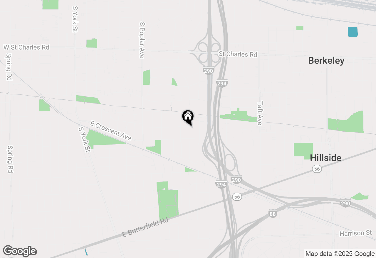 Map of 582 S Stratford Avenue, Elmhurst, IL 60126