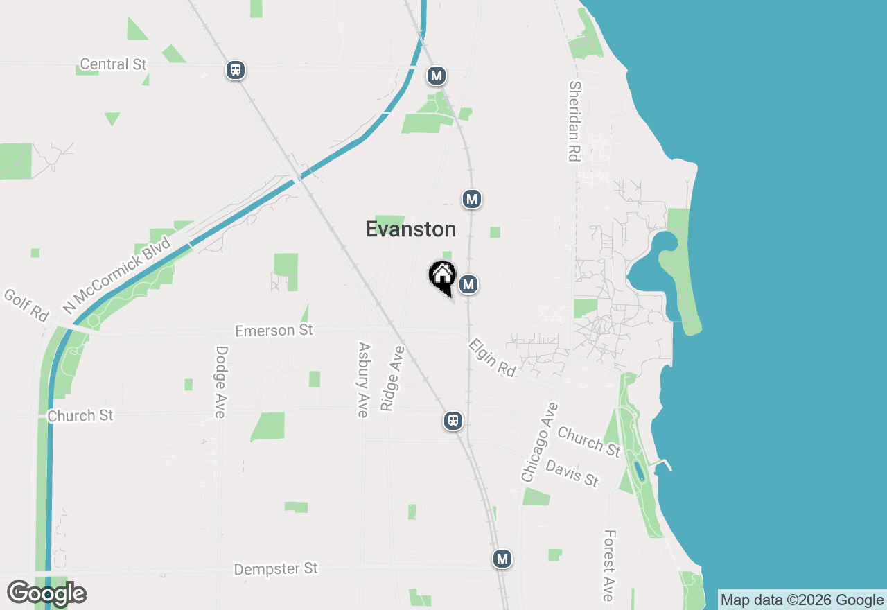 Map of 1009 Garnett Place #2, Evanston, IL 60201