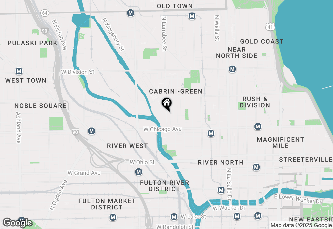 Map of 853 N Larrabee Street #408, Chicago, IL 60610
