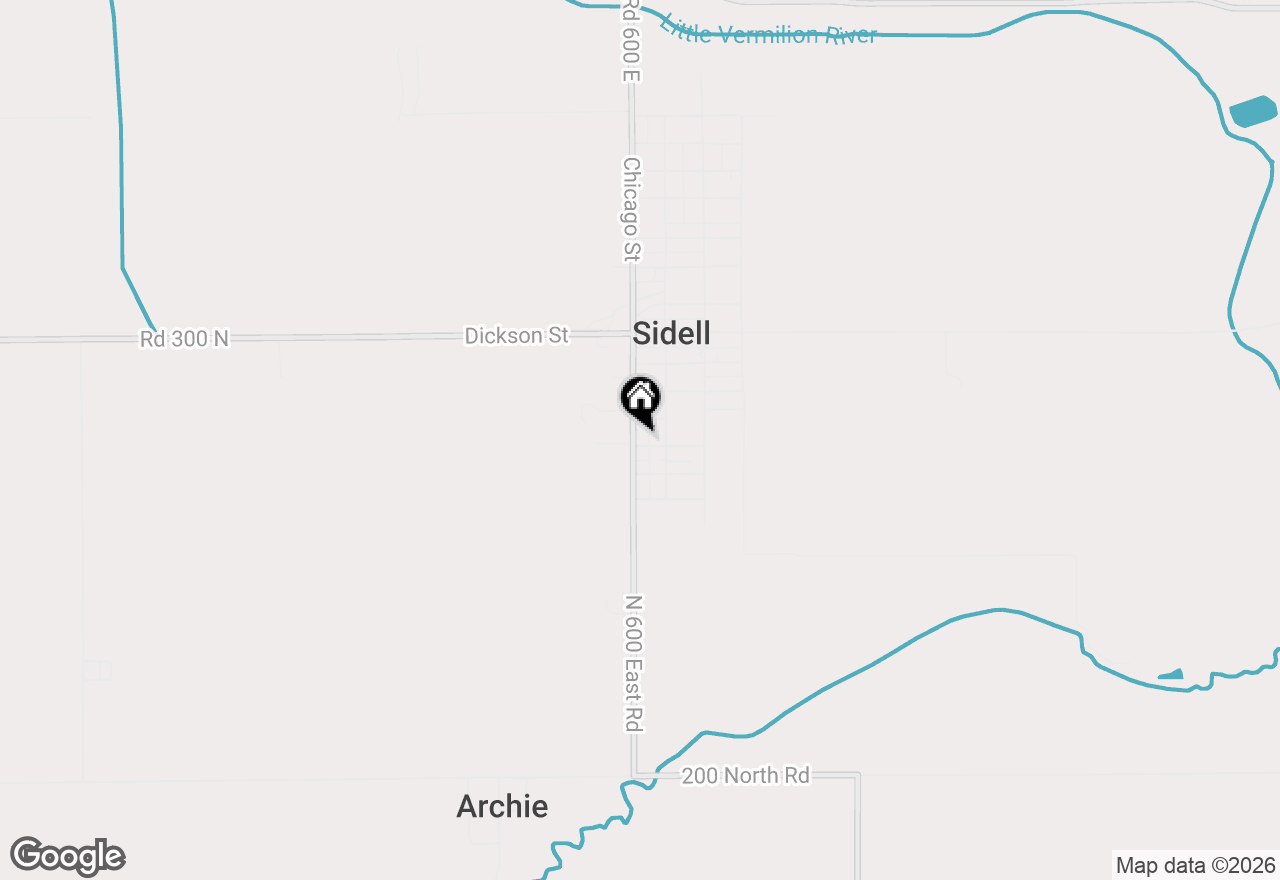Map of 101 E Lincoln Street, Sidell, IL 61876